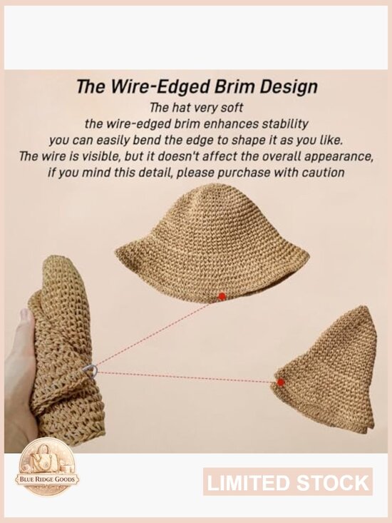 Floppy Big Beach Straw Hat Wide Brim Foldable Packable Sun Hat Women Travel main image 7